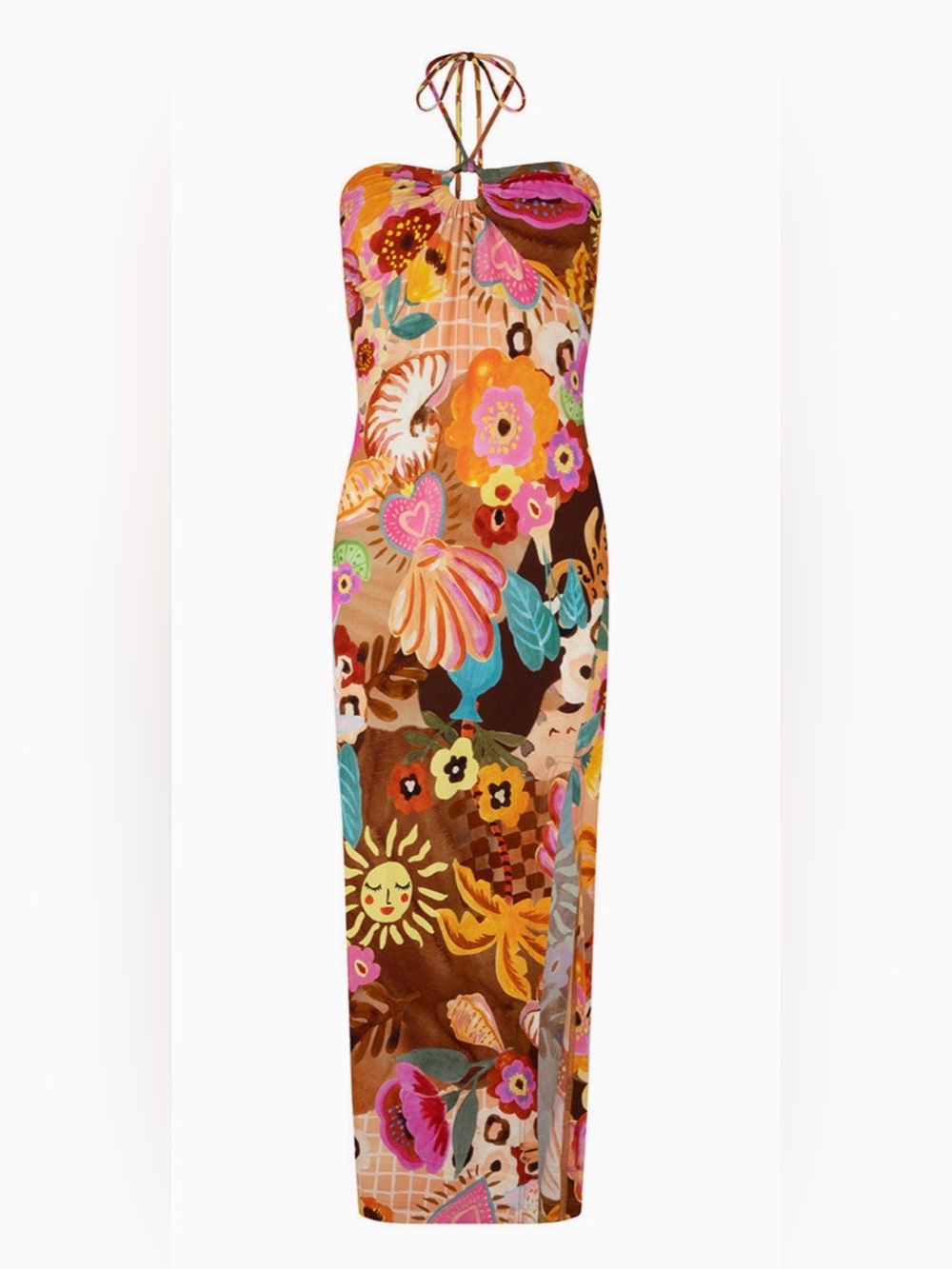 Spell NWT $250 Birth Of Venus Strapless Sundress M Multi